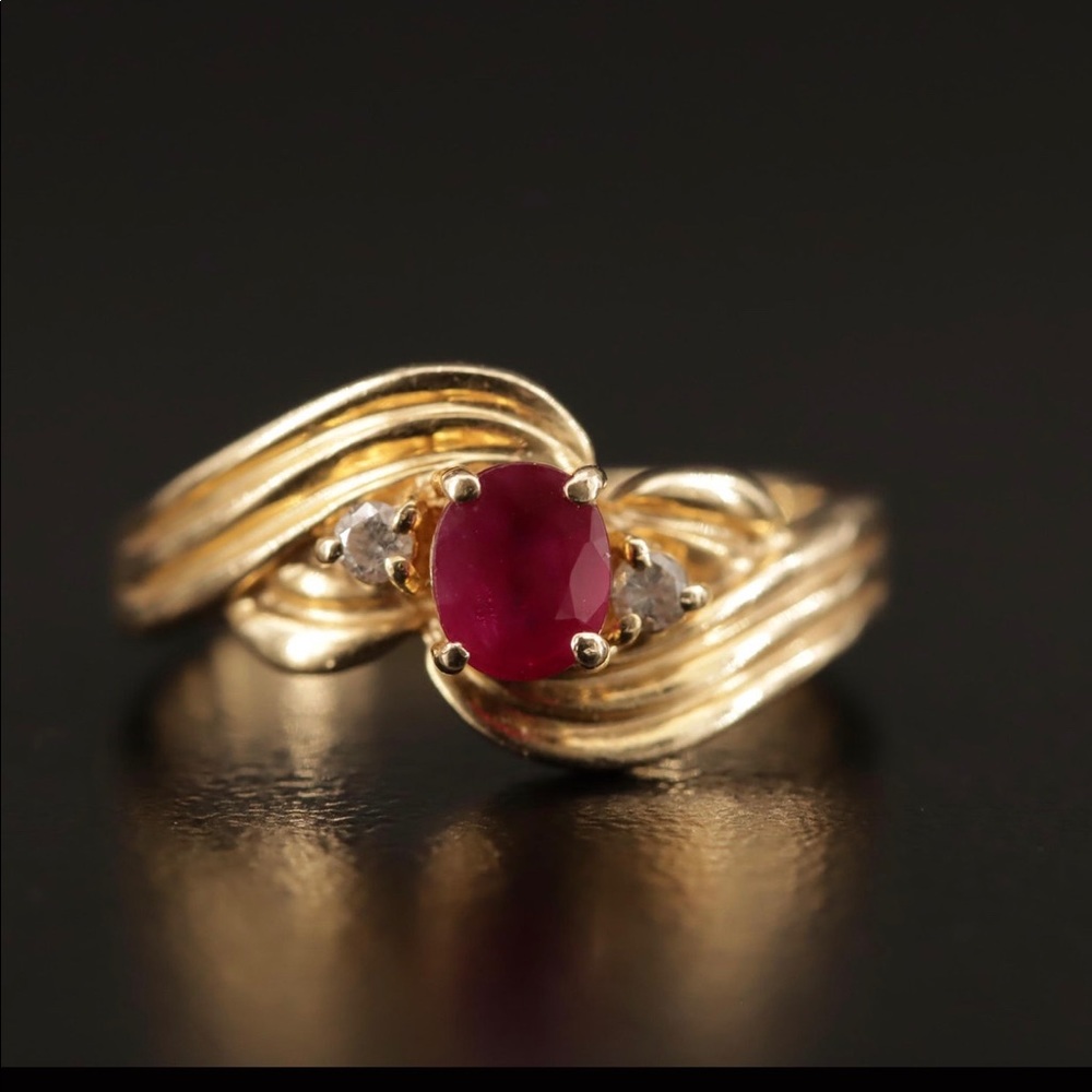 Ruby and diamond ring